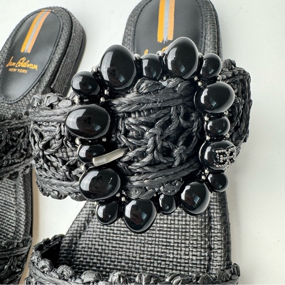 Sam Edelman Black Beaded Slide Sandals - Picture 6 of 9